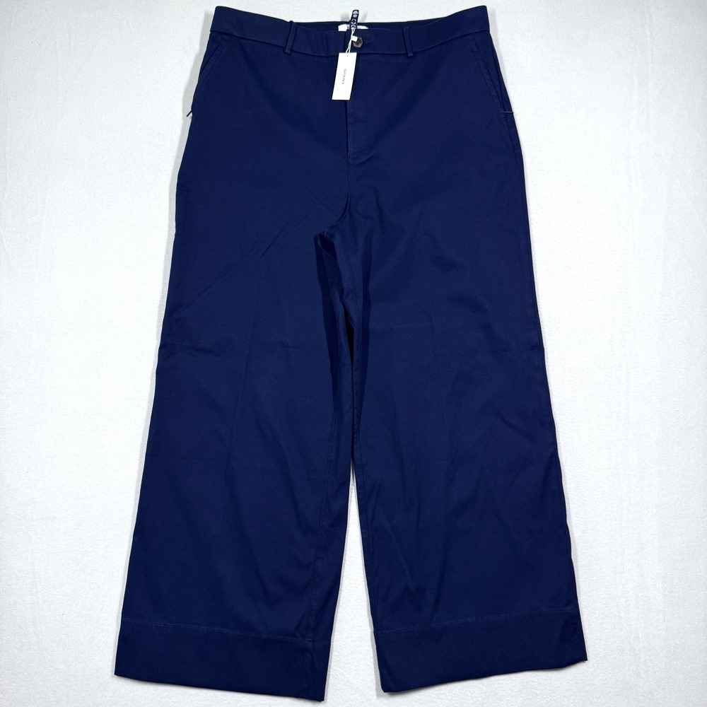 Spanx Pants Womens 2X Tall Stretch Twill Wide Leg Pant Timeless Navy Blue NWT